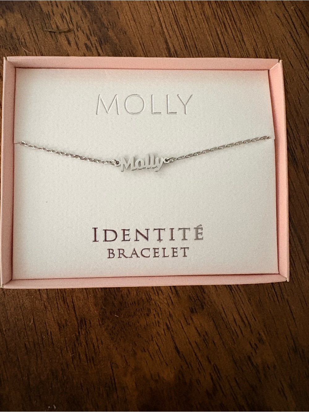 Molly Silver Nameplate Bracelet -